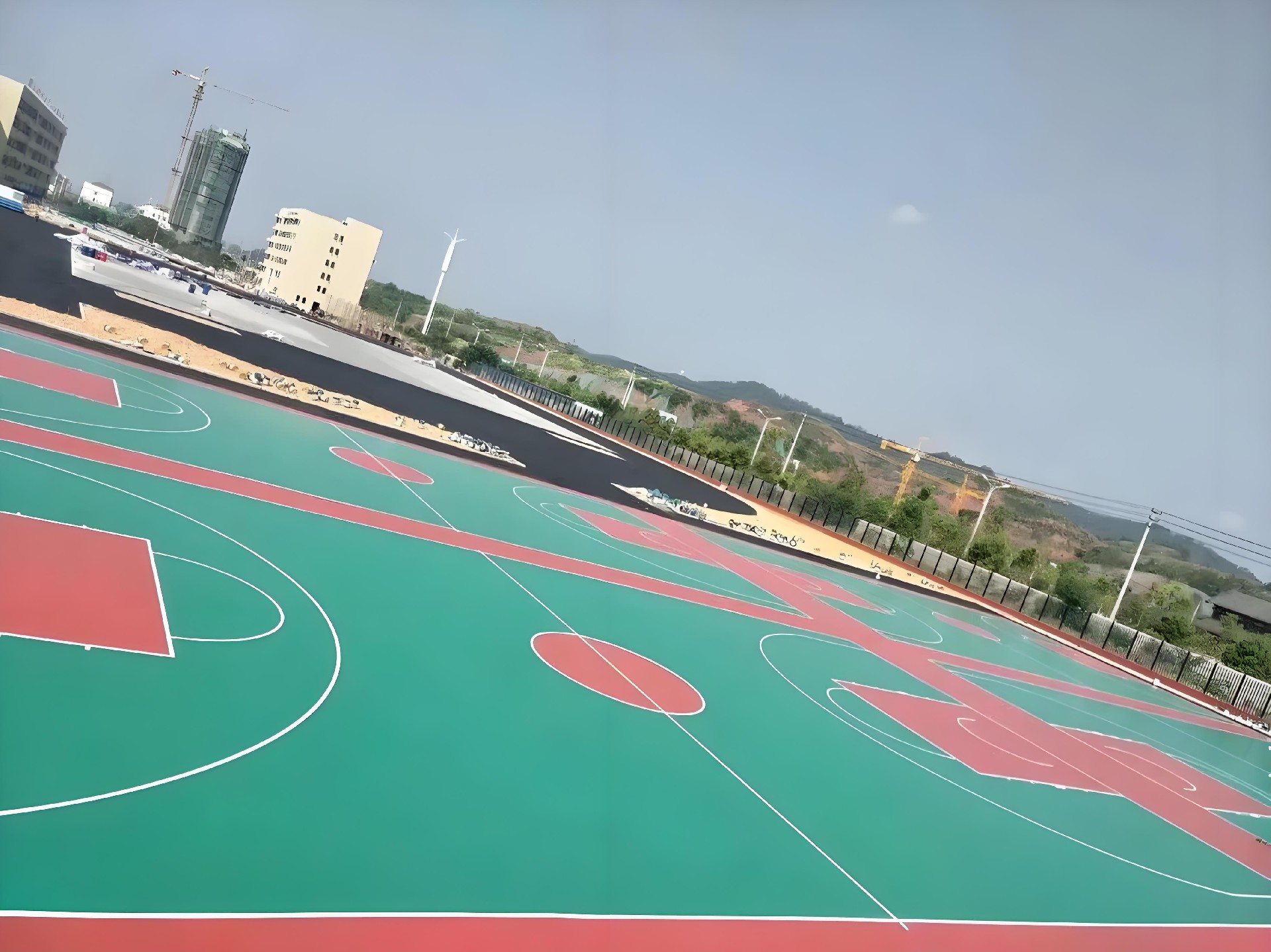 硅PU网球场